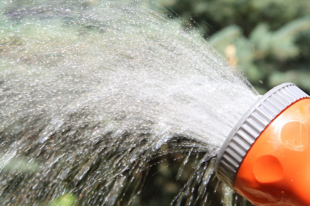 garden, hose, water